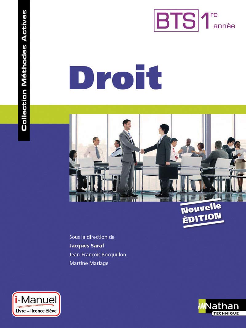 Droit - BTS Tertiaires 1re année 9782091640457
