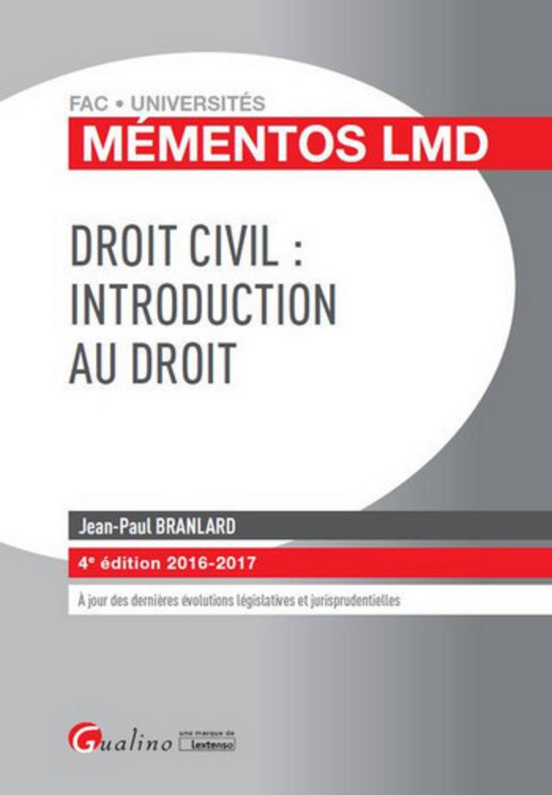 Mémentos LMD - Droit civil : Introduction au droit, 4ème Ed. 9782297055369