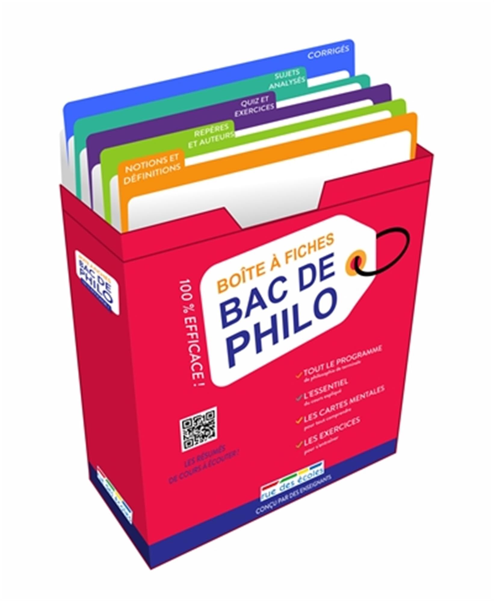 Boîte à fiches - Bac de philo: 80 fiches pour réussir à l'épreuve ! 9782820818638