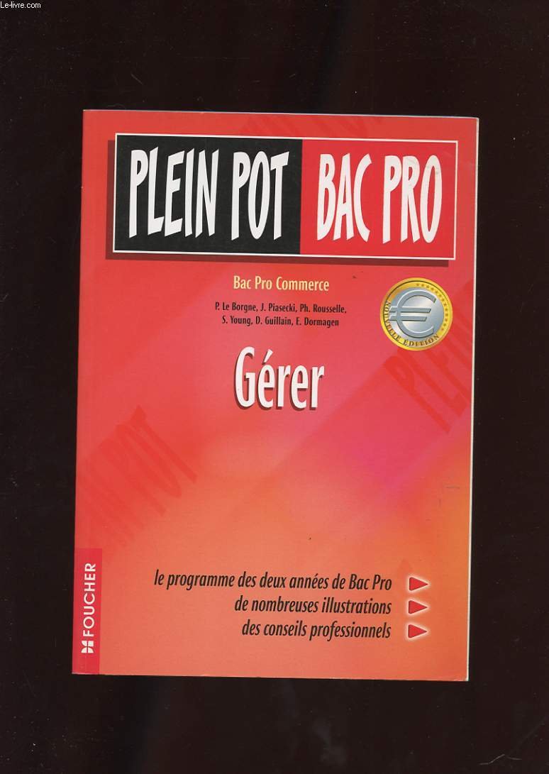 Plein Pot Bac Pro : Gérer 9782216089857