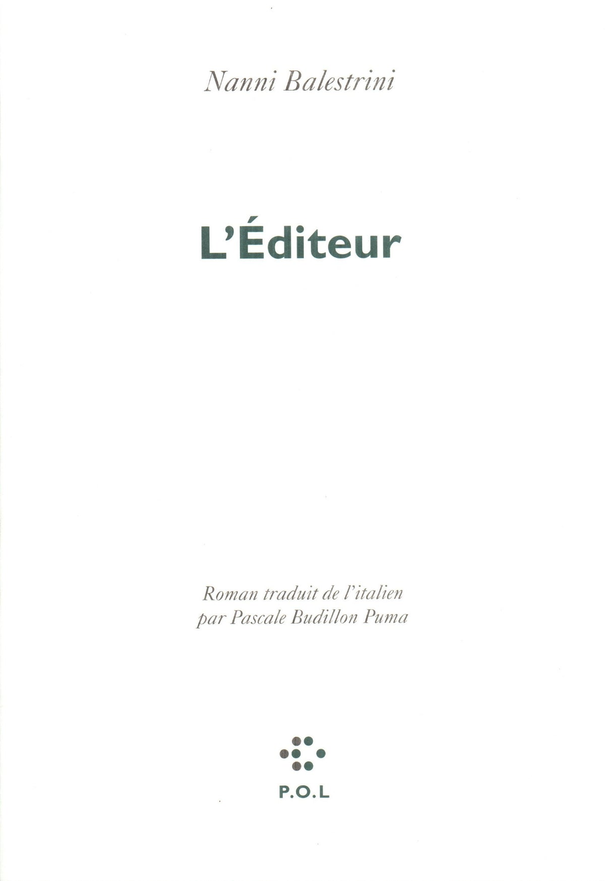 L'Éditeur 9782867444654