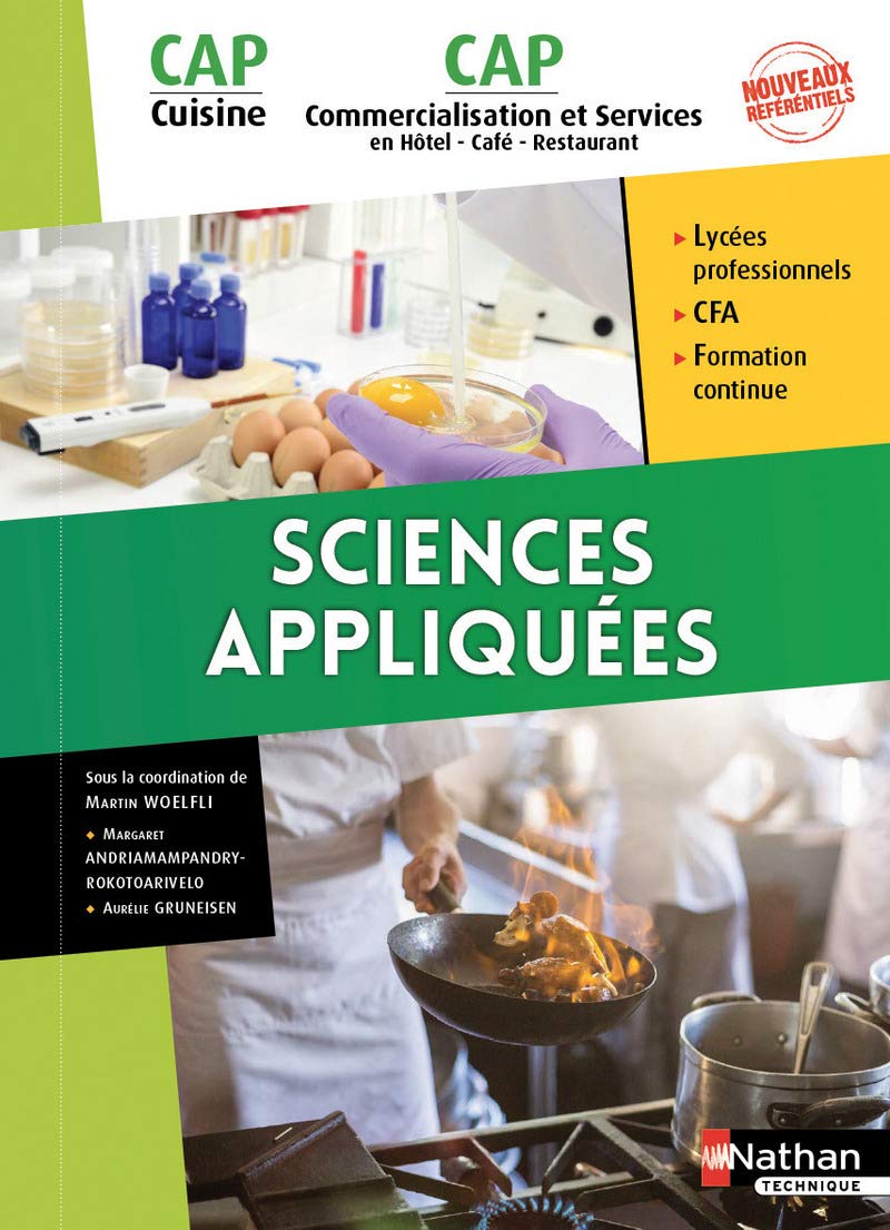 Sciences appliquées - CAP Cuisine et CAP Commercialisation et Services en HRC 9782091647937