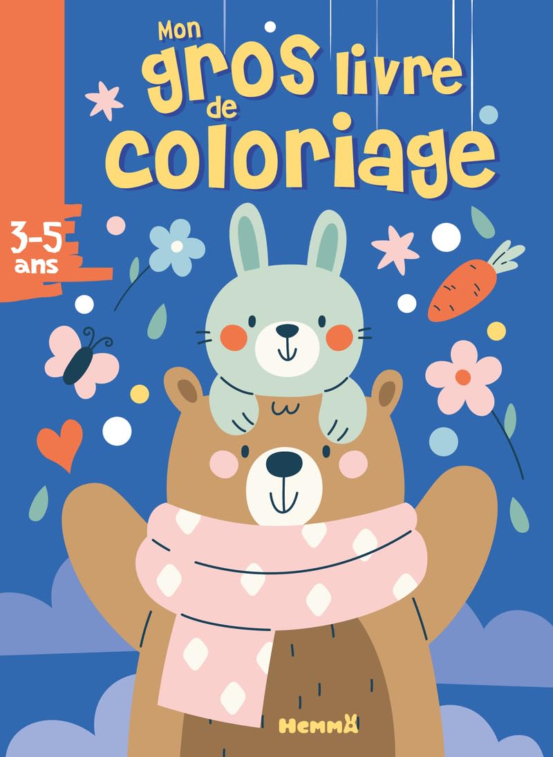 Mon gros livre de coloriage - Ours et lapin - Gros livre de 192 pages de coloriages - Dès 3 ans 9782508059995