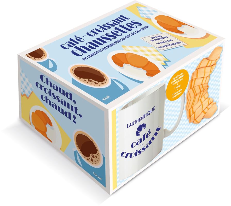 Coffret café croissant chaussettes 9782263192494
