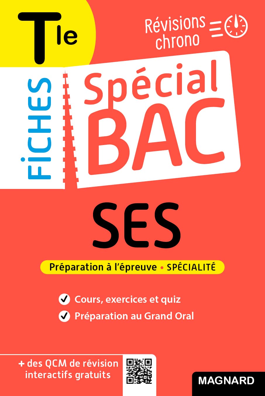 Spécial Bac Fiches SES Tle Bac 2026: Tout le programme en 59 fiches, cours ultra-visuel, schémas-bilans, exercices, quiz et Grand oral 9782210773080