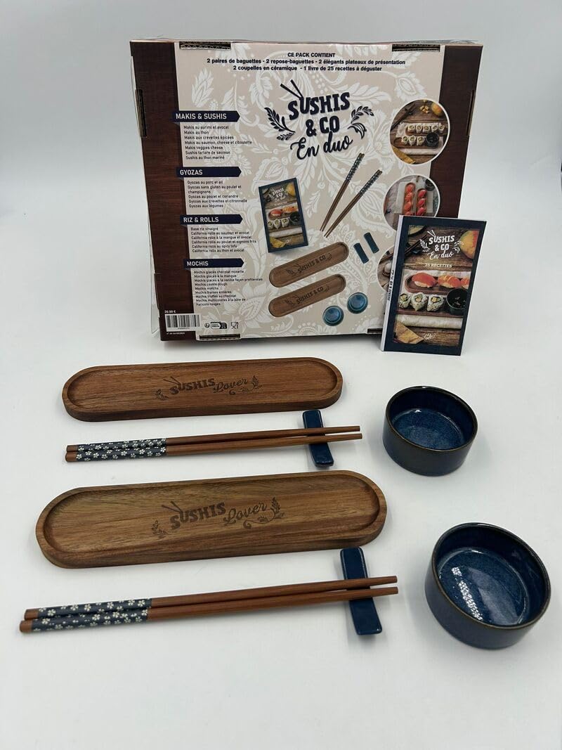 Coffret Sushis & Co en Duo - Pour les amoureux de soirées sushis, makis... 9782360916757