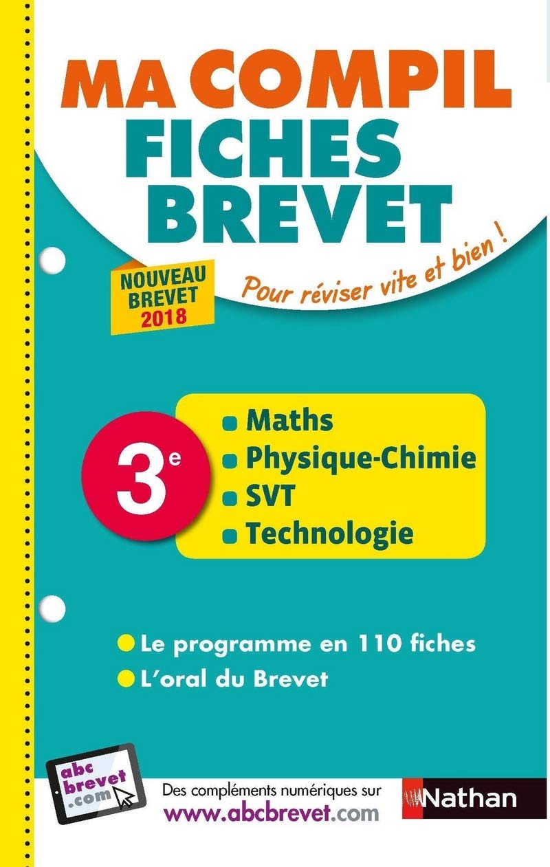 Maths - Physique-Chimie - SVT (Sciences de la vie et de la Terre) - Technologie 3e - Ma Compil fiches Brevet - Brevet 2024 (36) 9782091520018