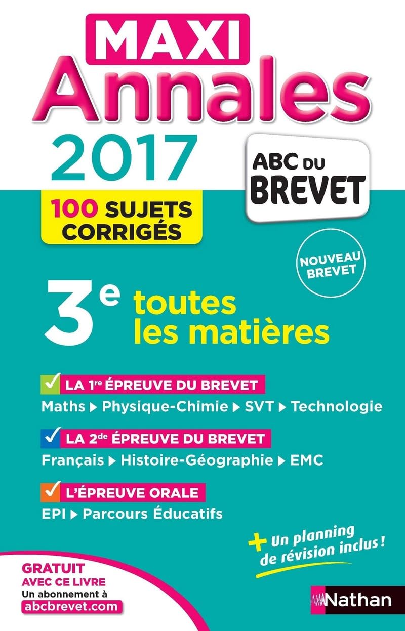 MAXI Annales ABC du BREVET 2017 (30) 9782091502274