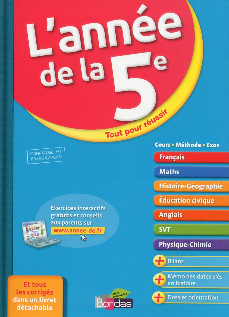 L'Année de la 5e - Toutes les matières 9782047319543