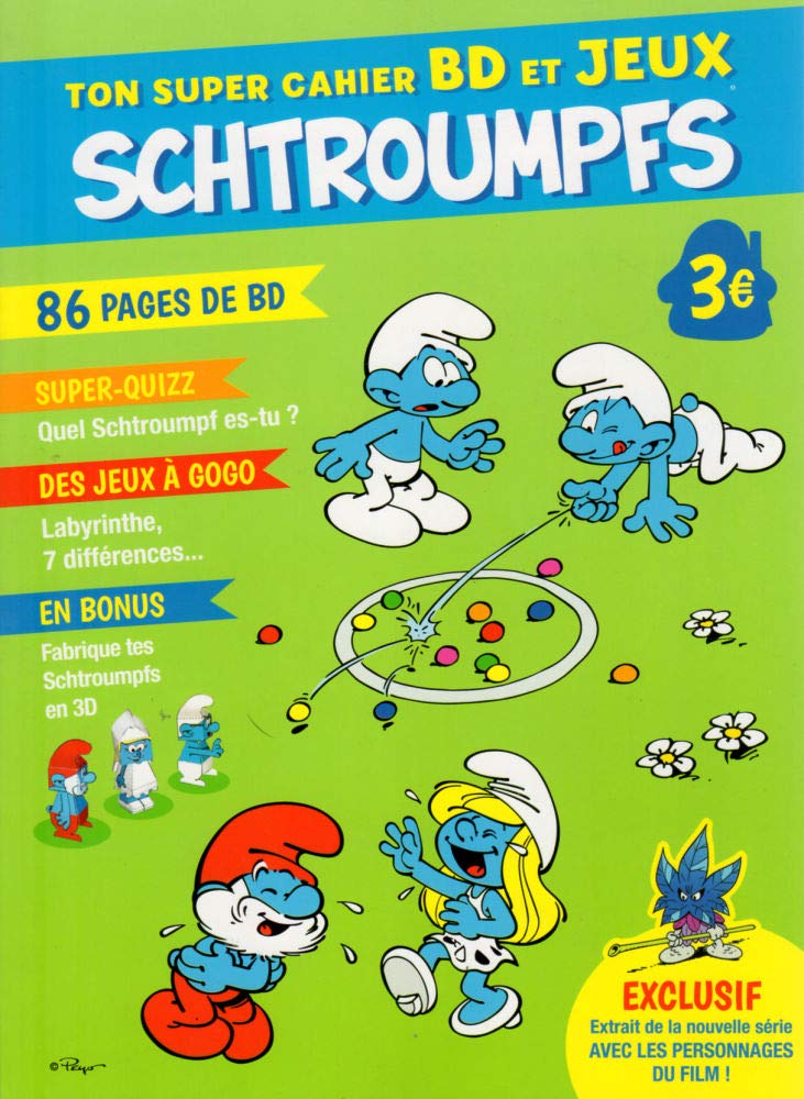 Ton super cahier BD et Jeux Schtroumpfs : 86 pages de BD 9782803671755