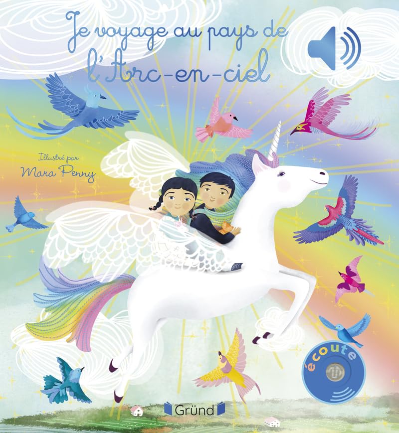 Je voyage au pays de l'arc-en-ciel – Livre sonore avec 6 puces – Bébé dès 6 mois 9782324035364