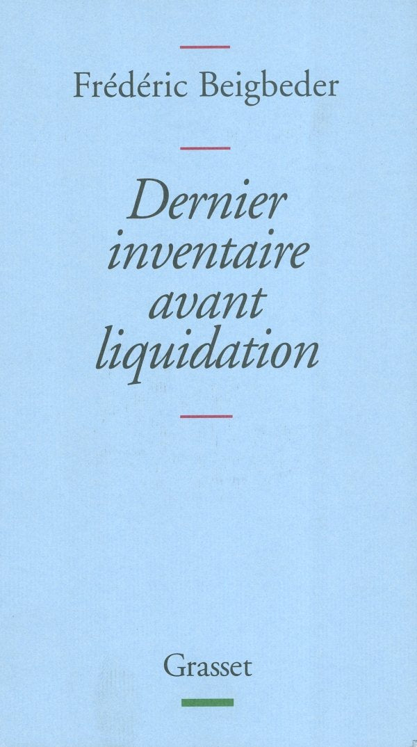 Dernier inventaire avant liquidation 9782246596912