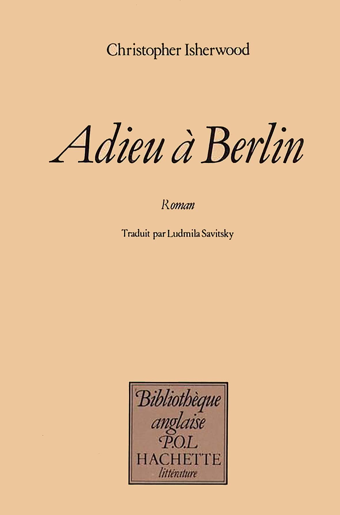 Adieu à Berlin 9782010065040