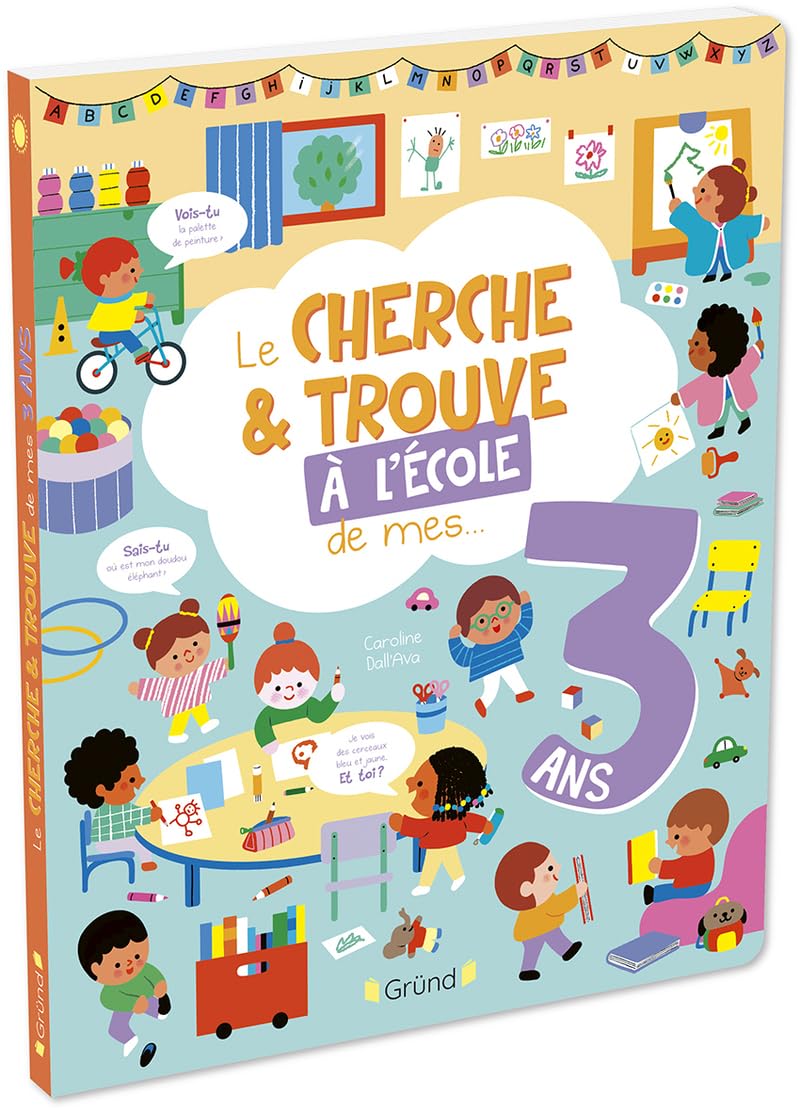 Cherche et trouve de mes 3 ans – L'école maternelle – Album tout-carton – À partir de 3 ans 9782324037153