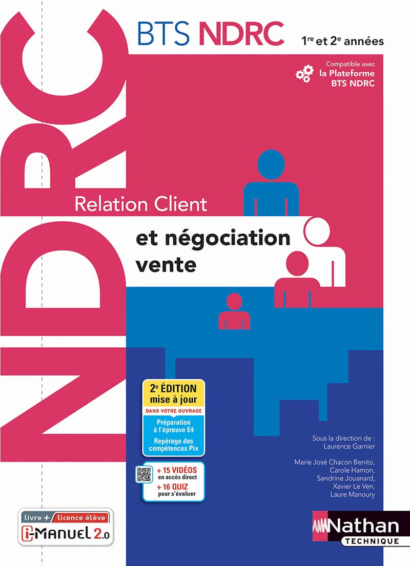 Relation client et négociation vente - BTS NDRC 1re et 2e années 9782091676685