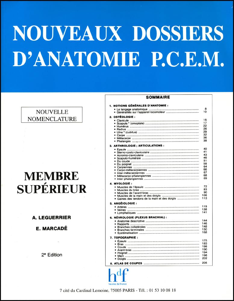 Membre supérieur 9782853851299