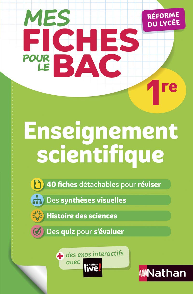 Enseignement scientifique Première - Mes fiches pour le BAC 1re - BAC 2026 9782091574233