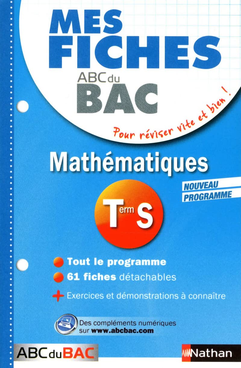 Mes fiches ABC du BAC Maths Term S 9782091869537