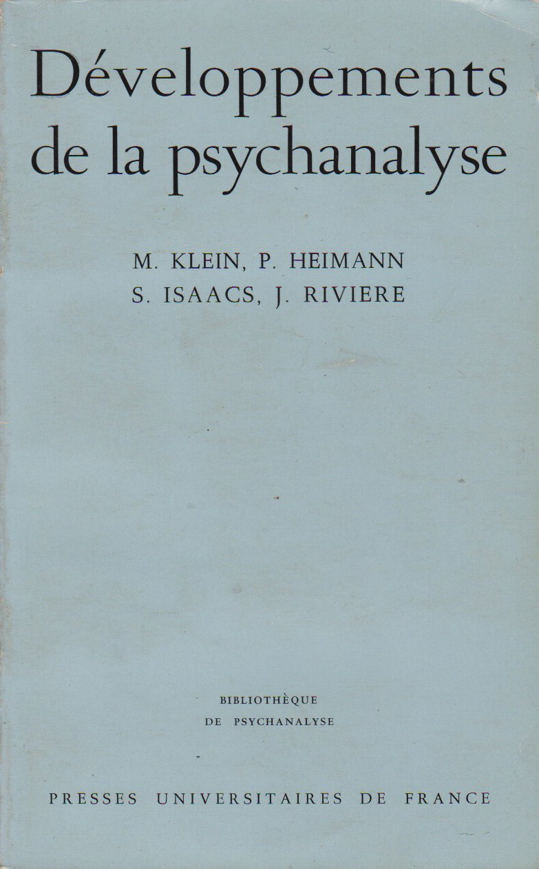 DÉVELOPPEMENTS DE LA PSYCHANALYSE