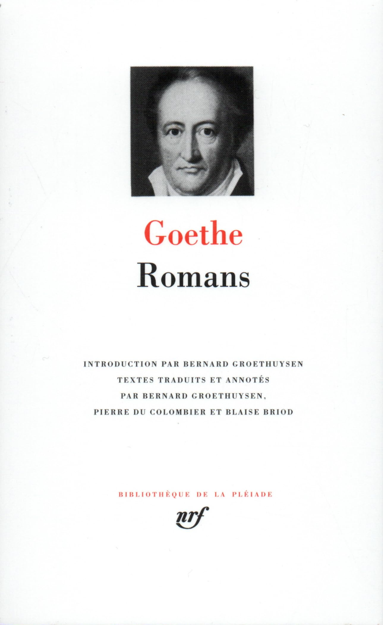 Goethe : Romans 9782070102402