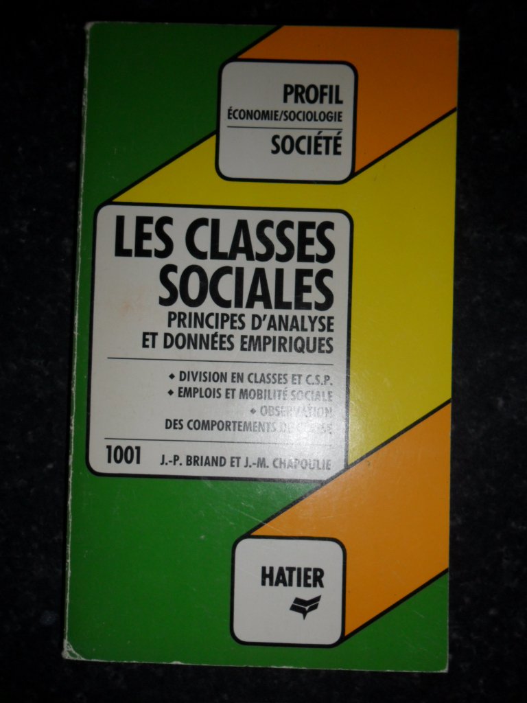 Les Classes sociales: Principes d'analyse et données empiriques 9782218074172