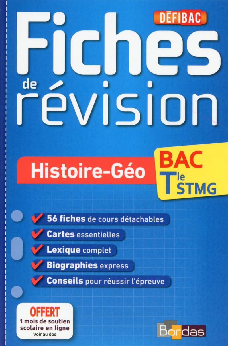 DéfiBac - Fiches de révision - Histoire-Géo Tle STMG 9782047352816