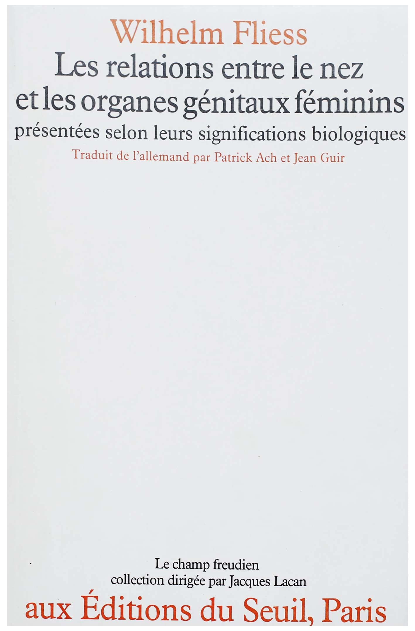 Les Relations entre le nez et les organes génitaux féminins 9782020046718