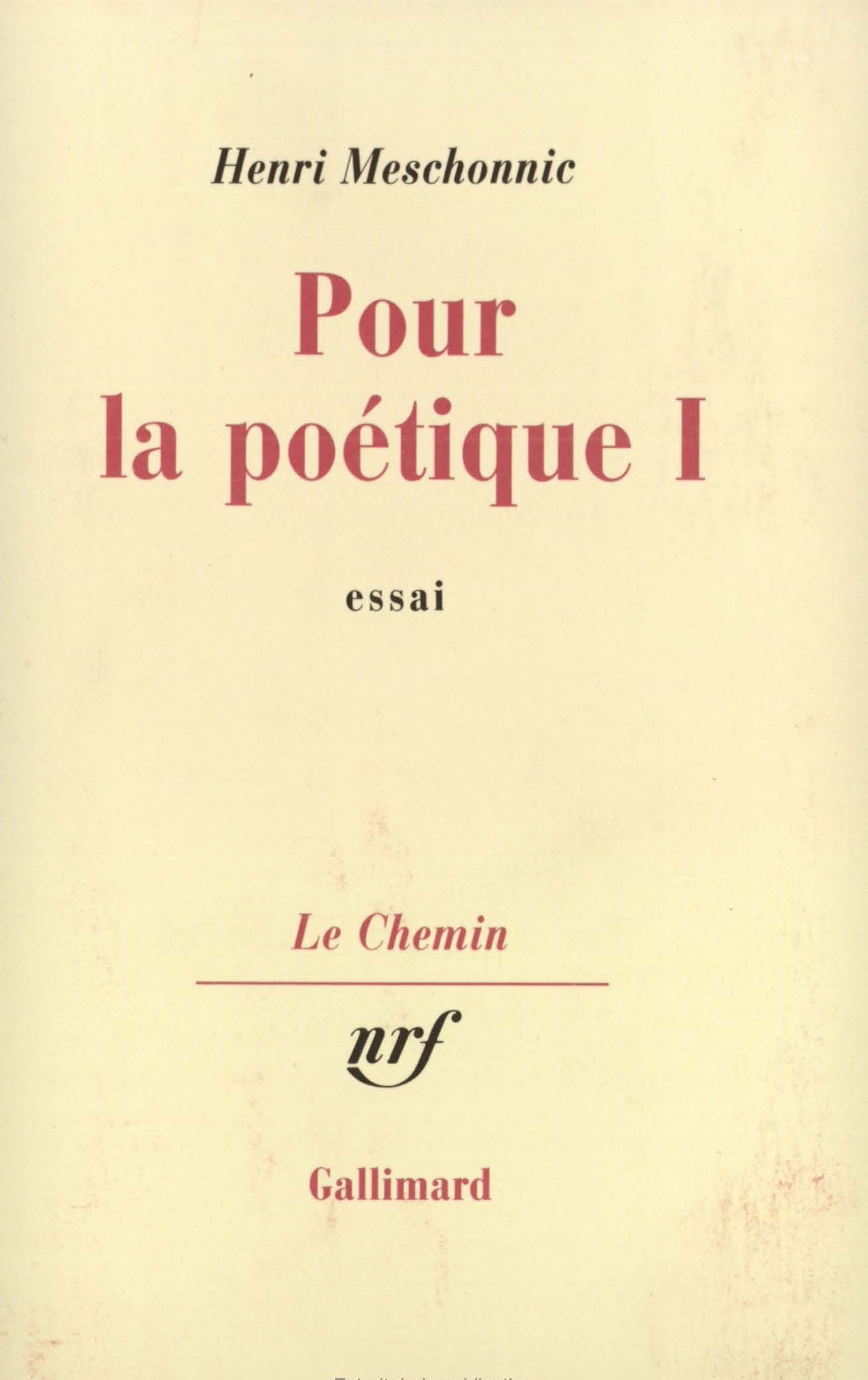 Pour la poétique (Tome 1) 9782070272105