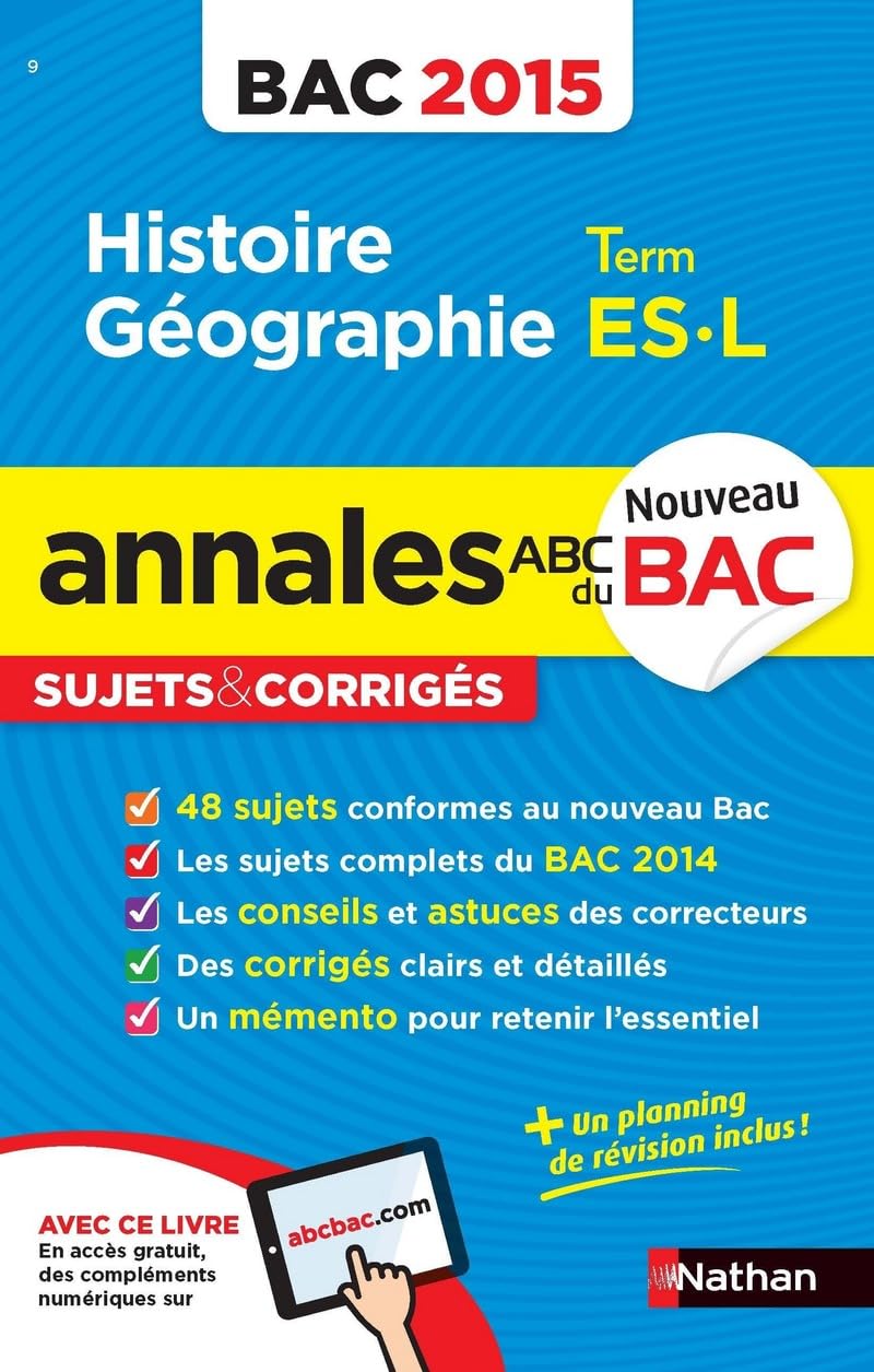 Annales ABC du BAC 2015 Histoire - Géographie Term ES.L 9782091892252