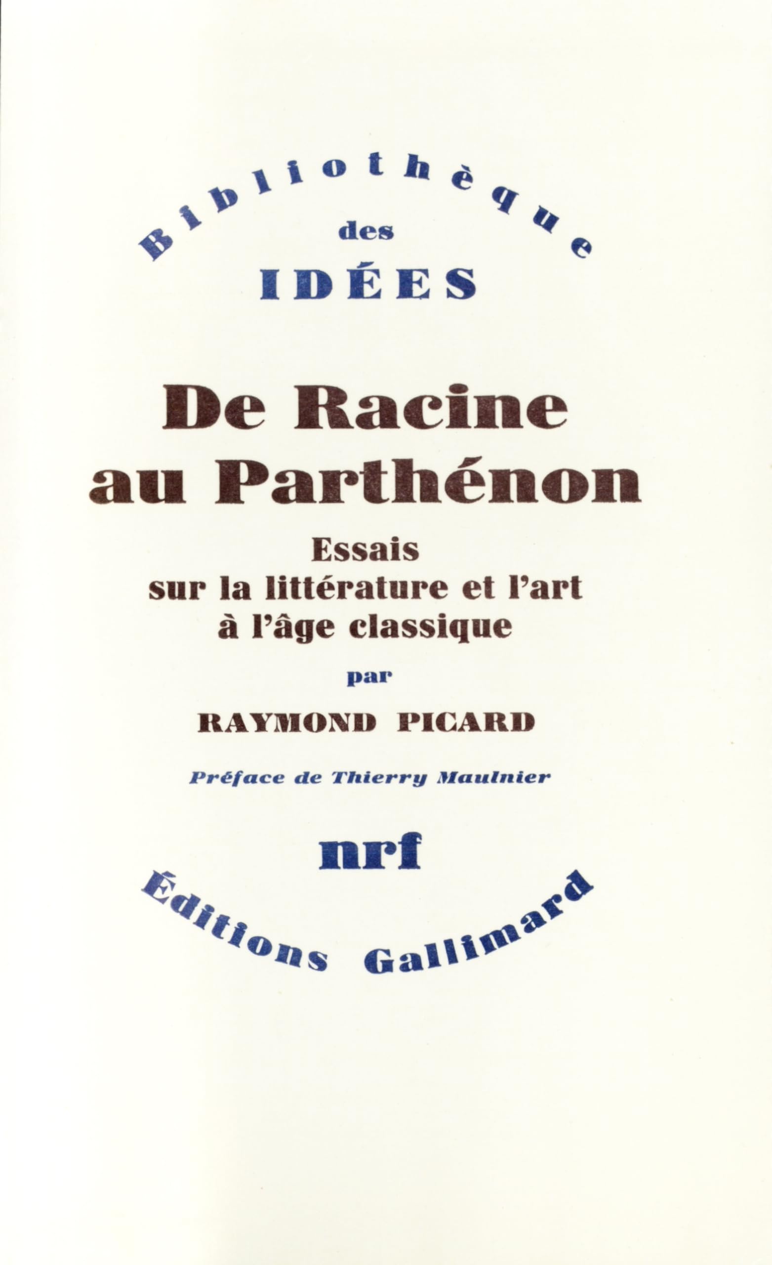 De Racine au Parthénon 9782070295715