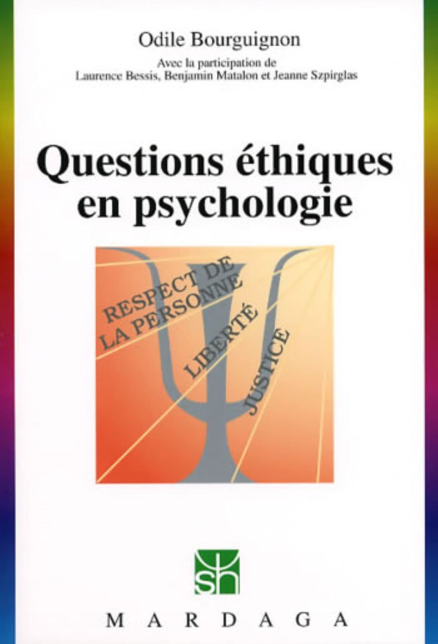 Questions éthiques en psychologie 9782870098370