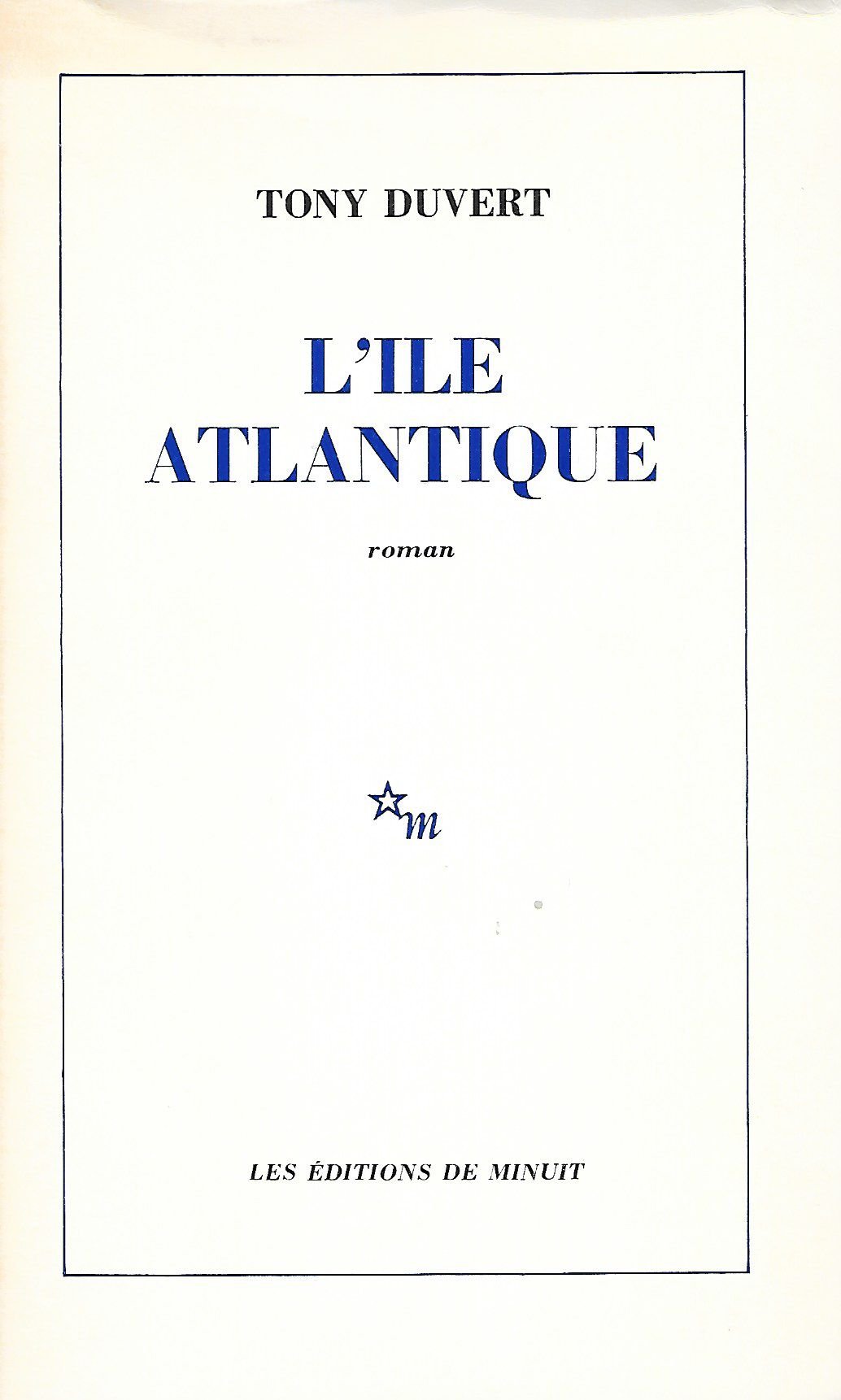 L'île atlantique 9782707302502