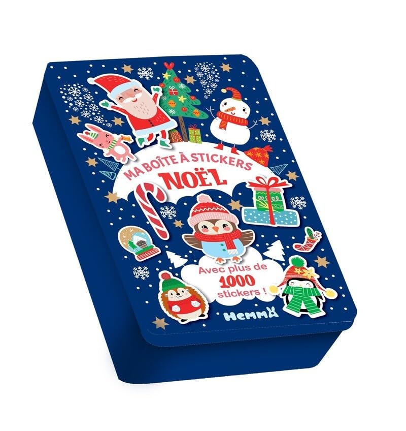 Ma boite à stickers - Noël – Boîte métal - 1000 stickers – 3 ans 9782508062360