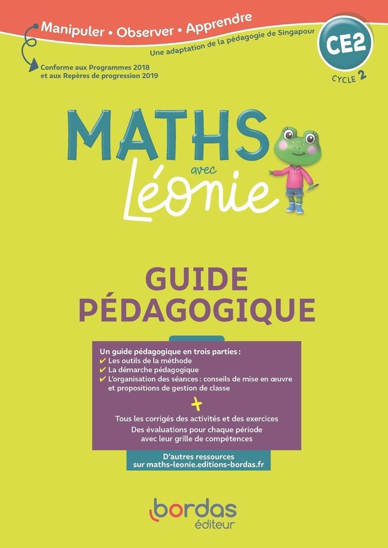 Les Maths avec Léonie CE2 2020 Guide pédagogique 9782047337226