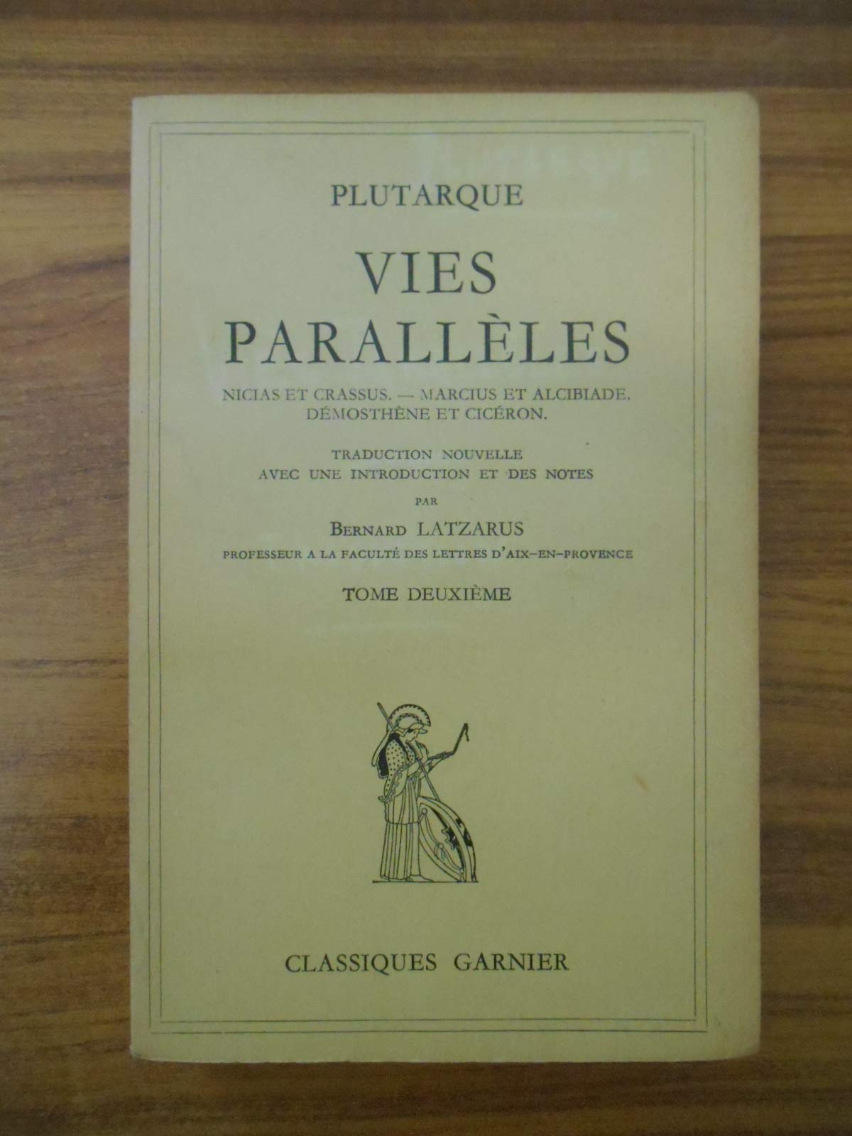 Vies Parallèles T2 Plutarque / Latzarus / Réf50100