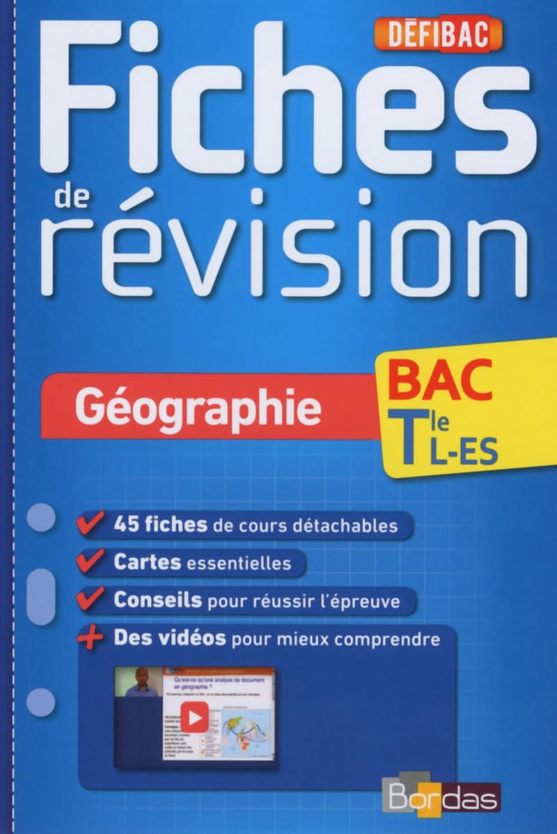 DéfiBac - Fiches de révision - Géographie Tles L-ES 9782047352809