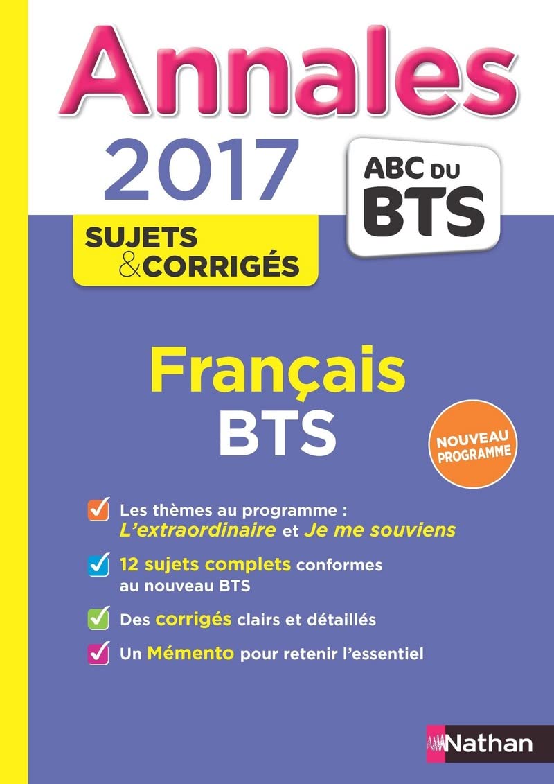 Annales ABC du BTS 2017 Français (31) 9782091502281