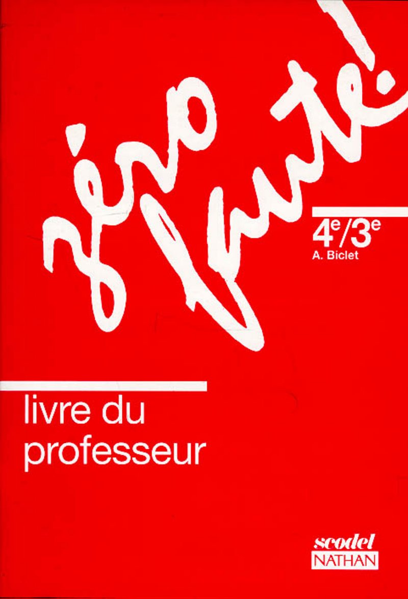 Zéro faute, niveau 2, professeur, édition 1992 9782091710235