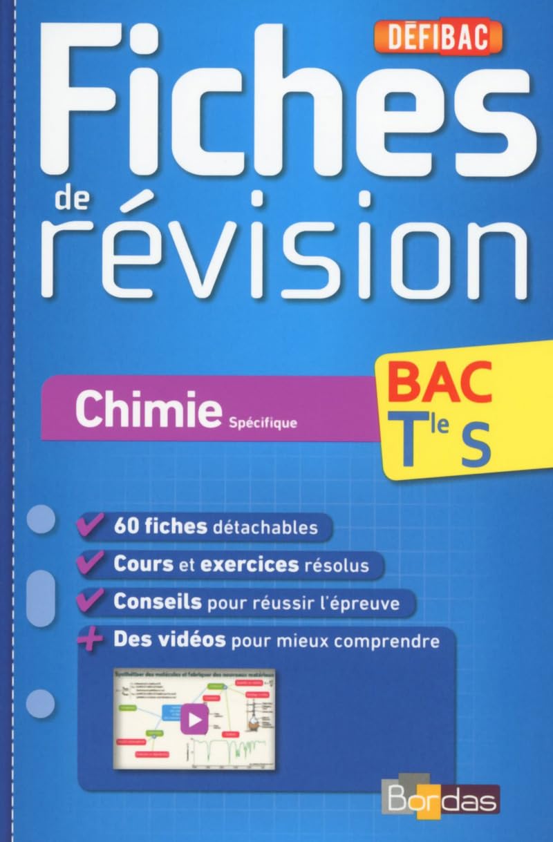 DéfiBac - Fiches de révision - Chimie Tle S 9782047352885