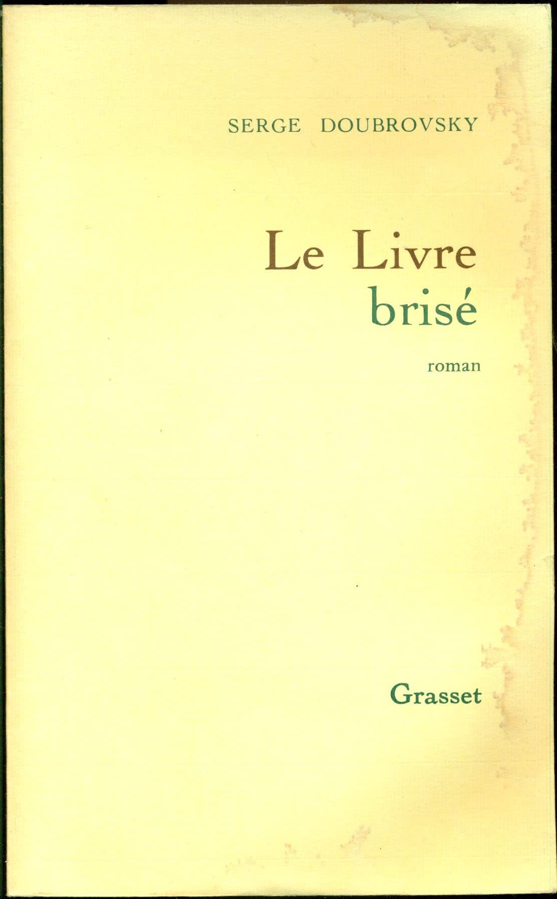 Le livre brisé 9782246386315