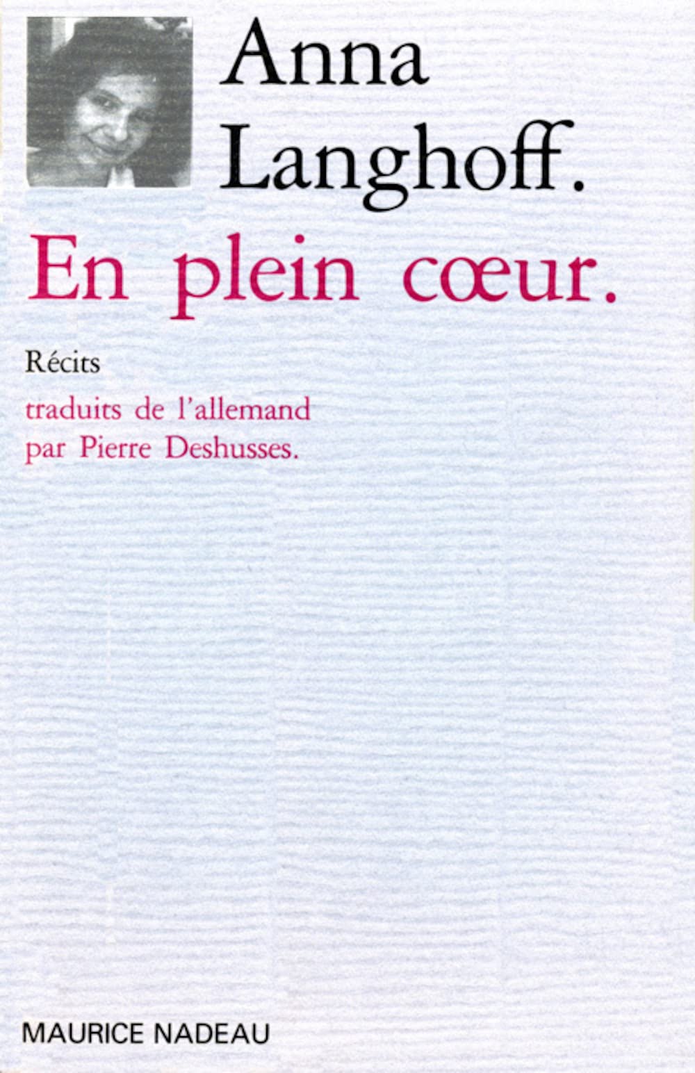 En plein coeur 9782862310862
