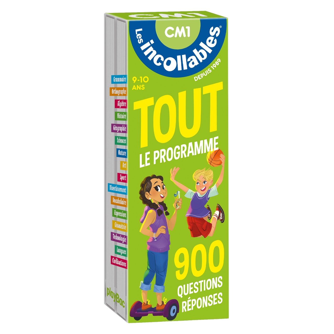 Les incollables - Tout le programme du CM1 - 9/10 ans: 900 questions réponses pour réviser en 2 éventails- Cahier de vacances 9782809661491
