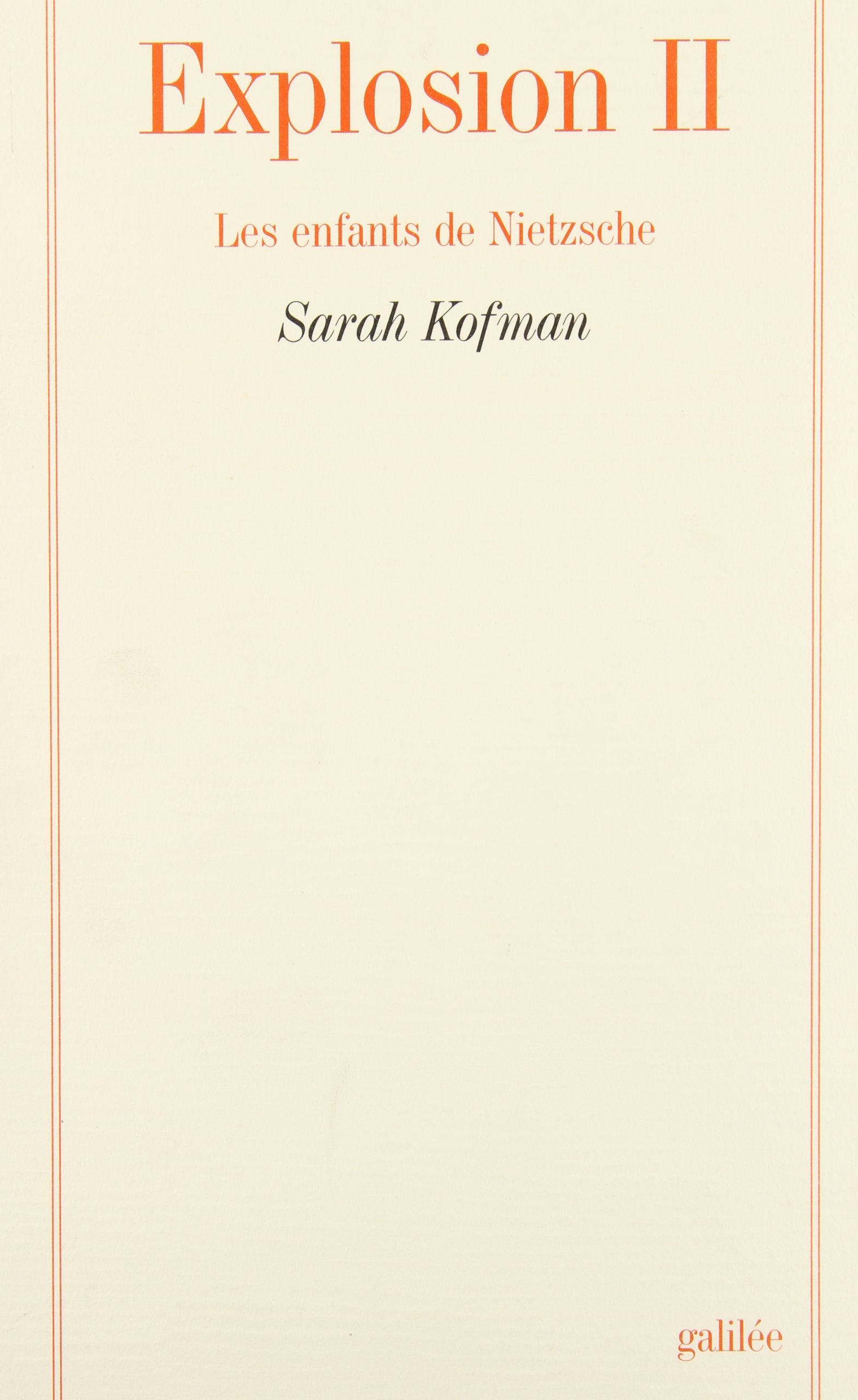 Explosion, tome 2 : Les Enfants de Nietzsche 9782718604183