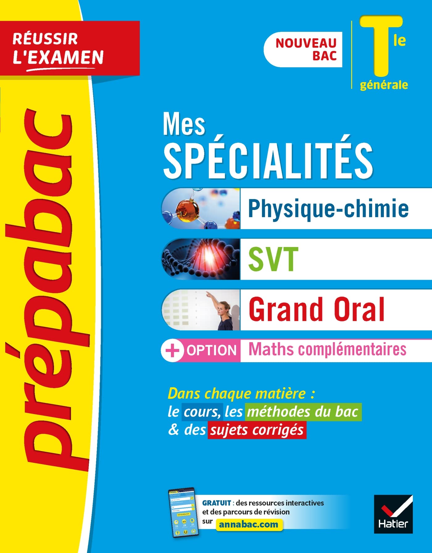Prépabac Mes spécialités Physique-chimie, SVT, Grand Oral & Maths complémentaires Tle - Bac 2024: tout-en-un nouveau bac 9782401064546