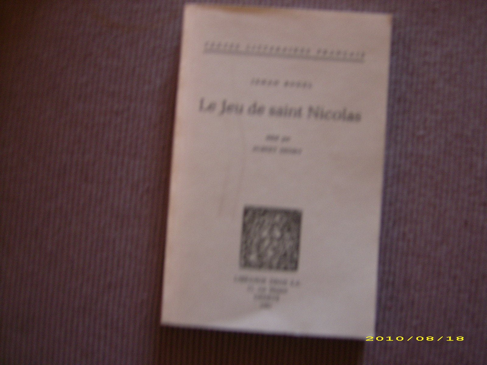 Le jeu de saint Nicolas (Textes littéraires français)