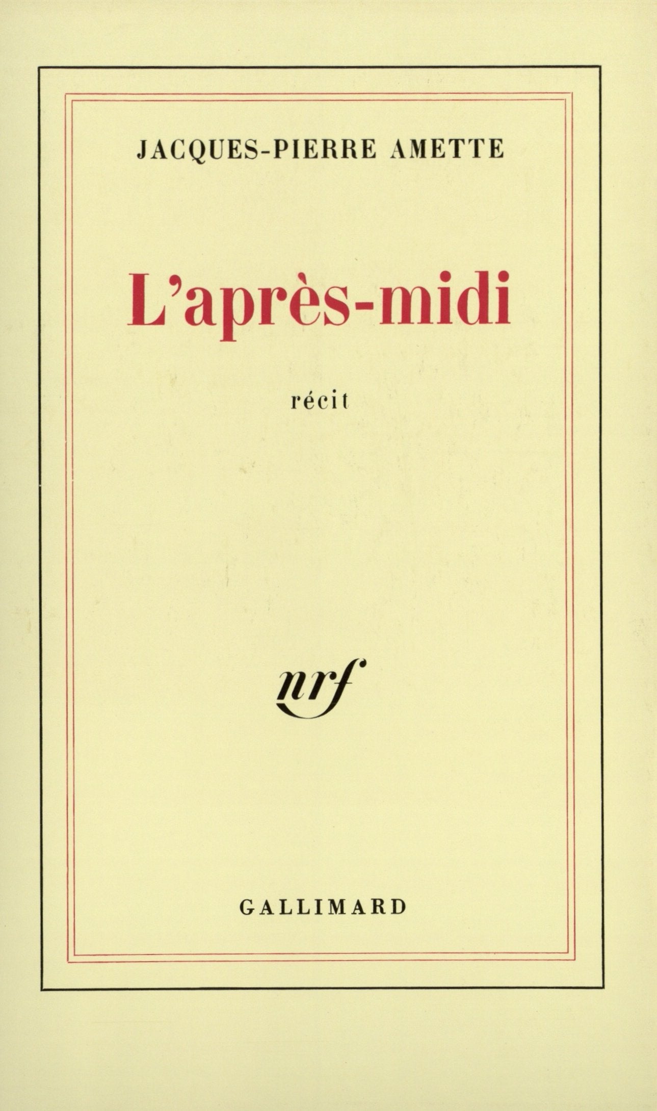 L'après-midi 9782070711192