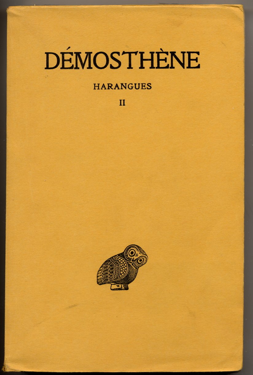 DEMOSTHENE - HARANGUES Tome II.