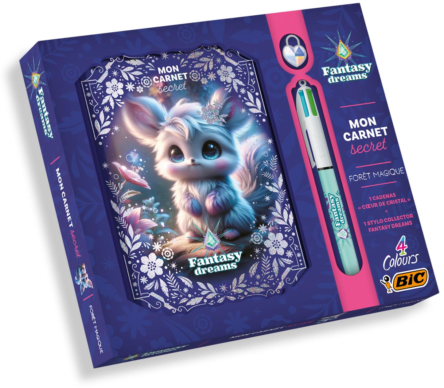 Coffret carnet secret avec Bic - Fantasy Dreams (Forêt magique) 9782215196433
