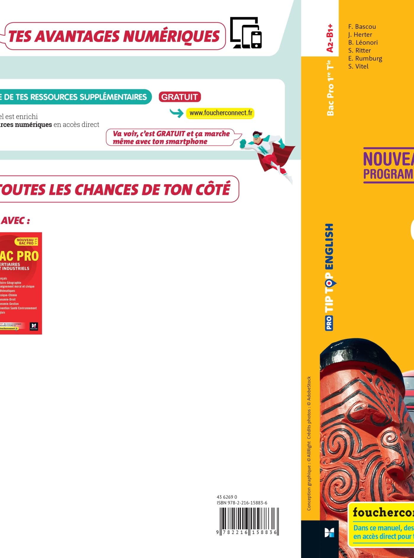 PRO TIP TOP ENGLISH 1re-Tle Bac Pro - Ed. 2020 - Livre élève 9782216158836