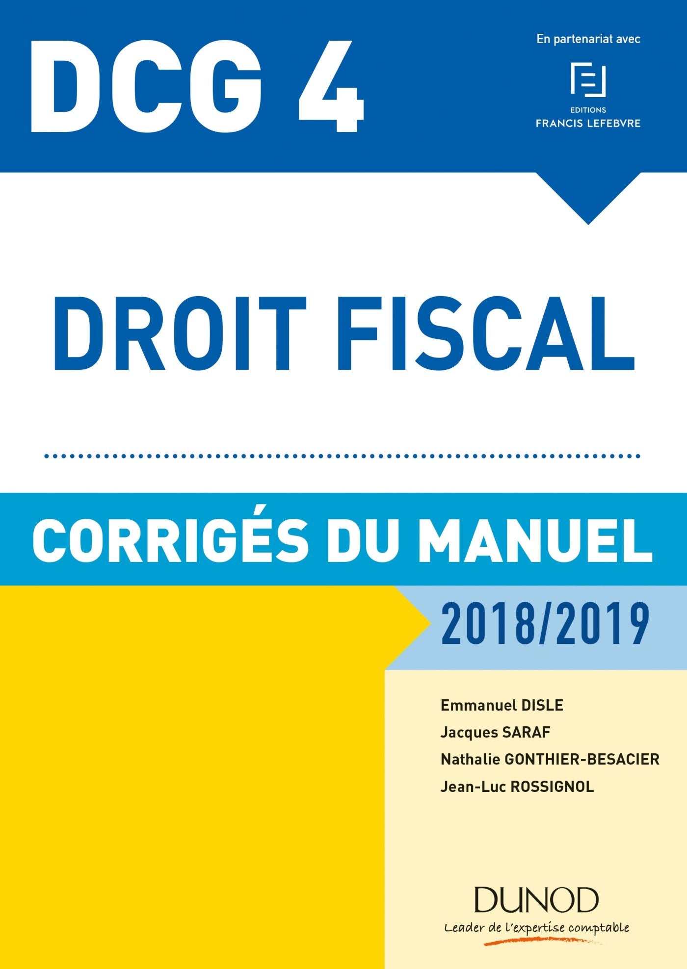 Droit fiscal DCG 4: Corrigés du manuel 9782100775316
